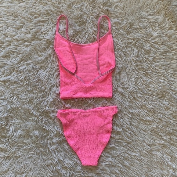 NWT Hunza G open back bikini set in bubblegum - Picture 2 of 7